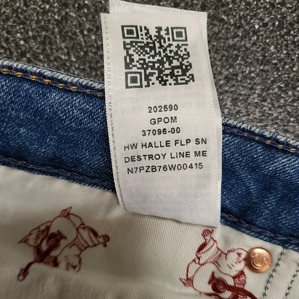 True Religion Women's Jeans Size 34 Halle High Rise Super Skinny Distressed - Picture 9 of 16